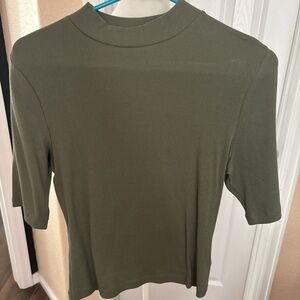 Express Olive Short Sleeve Top